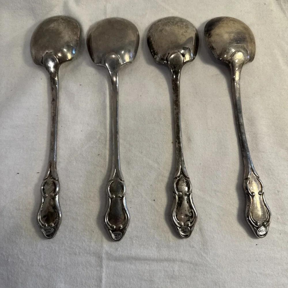 4 VINTAGE ROYAL LIMITED Serving Spoon (s) Silver Plated 10